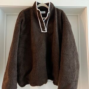 Parke Pullover Fleece in chocolate, size XXL, brand new